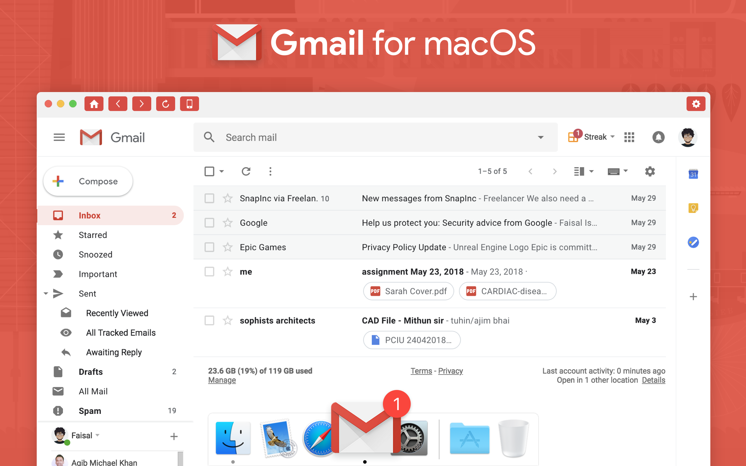 Mac Desktop Gmail App